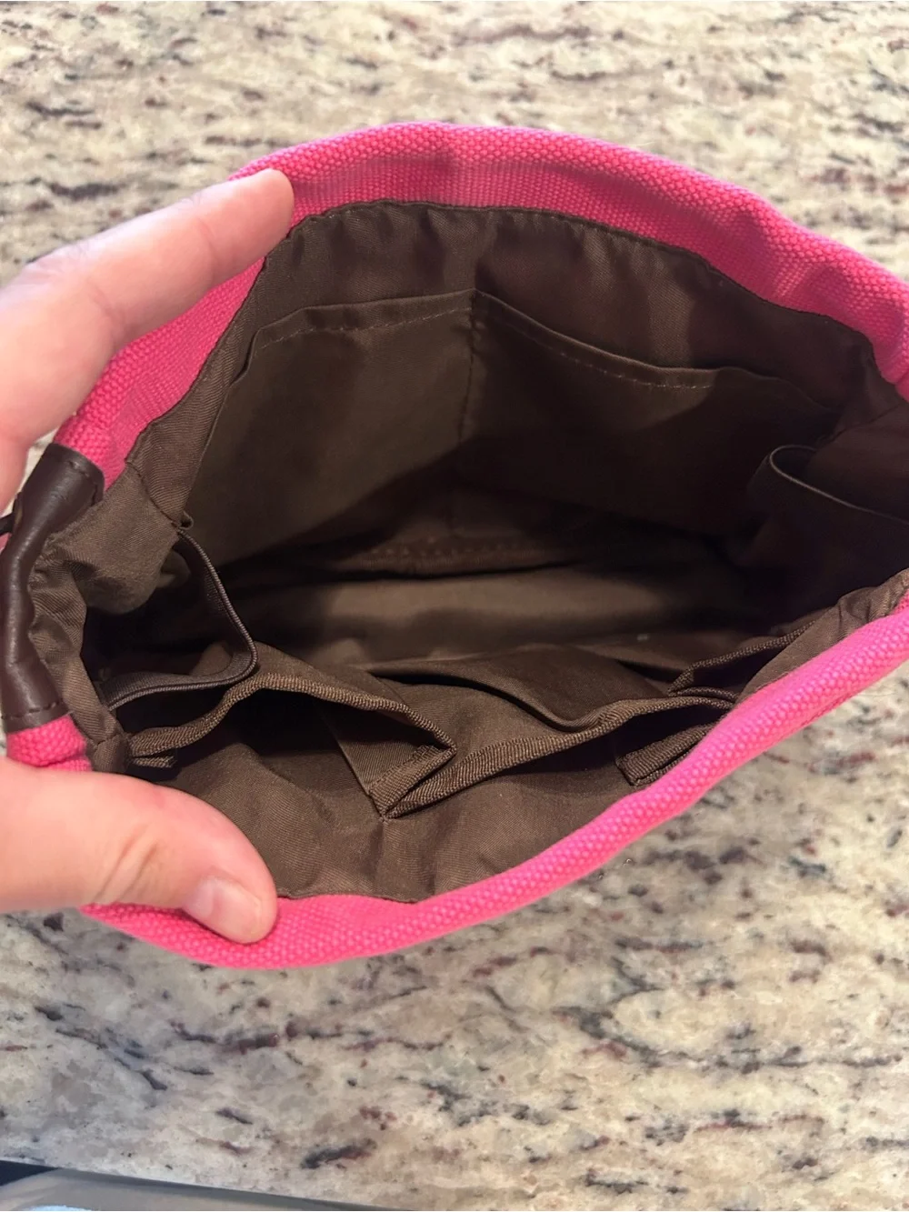 Vercord Pink Canvas Bag Organized